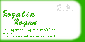 rozalia mogan business card